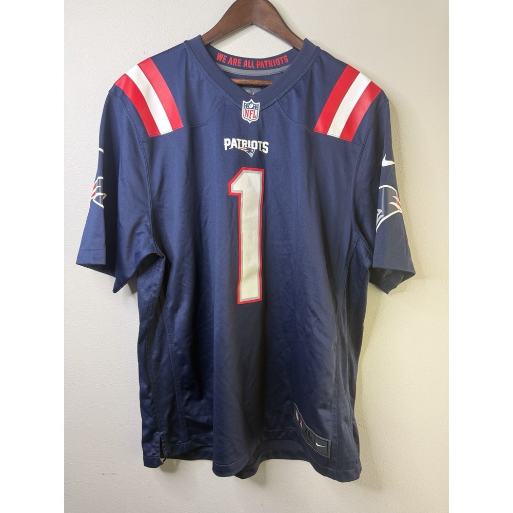 New England Patriots Cam Newton Nike Navy On The Field Jersey Men's Size XL